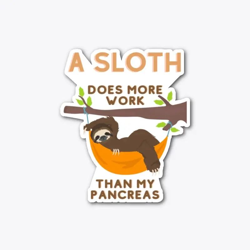 DIABETES SLOTH STICKER